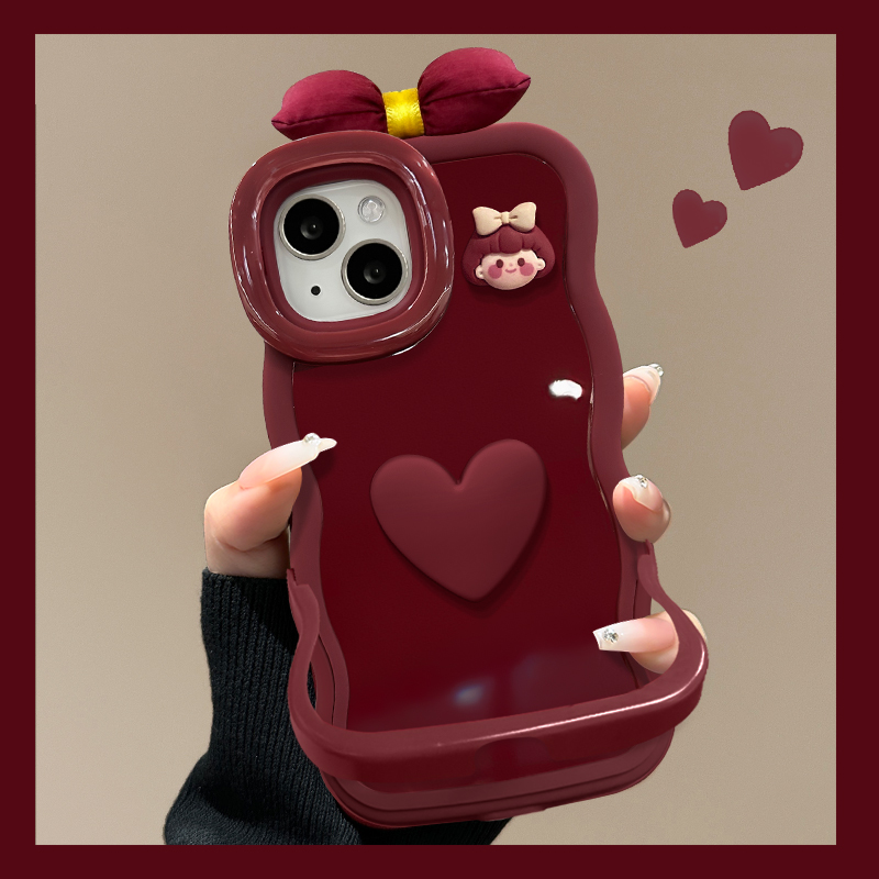 适用苹果系列爱心女孩手机壳