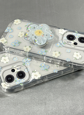 适用红米note12turbo手机壳note12pro+满屏花朵note11tpro+新款11se女款10透明9promax防摔9s高级8pro保护套