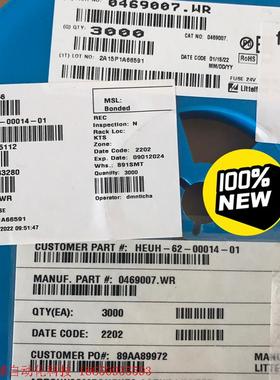 美国全新原装 力特469系列保险丝   0469007WR