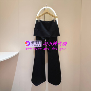 开叉喇叭裤 简约风高腰拼接假两件裙裤 XSJ1K03D 2026春季 JR专柜正品