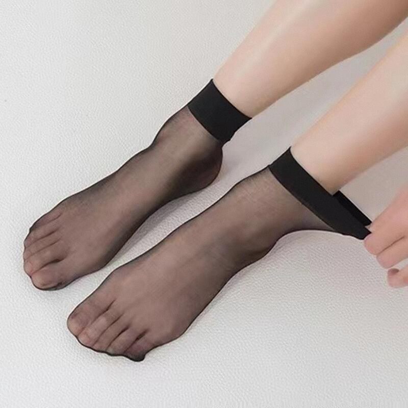 包邮 超薄短丝袜 10双装短筒实用四纯色耐用女士短袜子女式透明隐