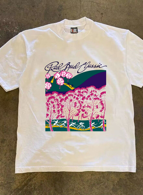 A marathon 环绕森林竞速男女情侣款小众设计短袖T恤百搭宽松上衣