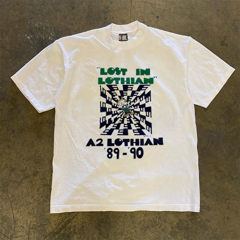 lost in lothian 找不着北的小孩小众欧美街头设计感小众短袖T恤图片