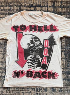 90s90s90s美式复古重磅!D.O.A. 乐队同款~百搭小众情侣短袖T恤女