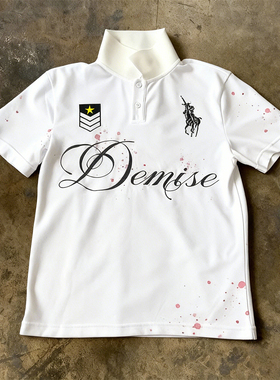 y2k hoodie~高街风纯棉字母印花T恤男女短袖宽松圆领白色潮流上衣