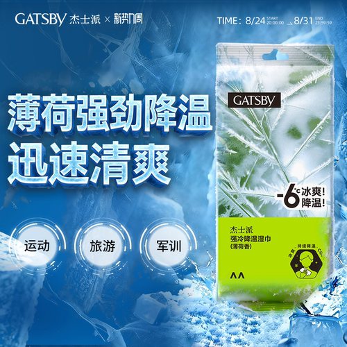 gatsby15片冰感湿巾4包进口抑汗