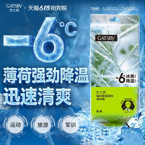 gatsby15片冰感湿巾4包进口抑汗