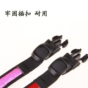 USB充电LED发光宠物项圈金毛犬泰迪脖圈防走丢遛狗厂出售反光