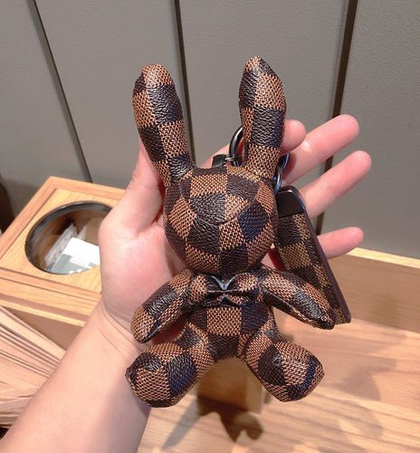 高档皮质小兔子包包挂件