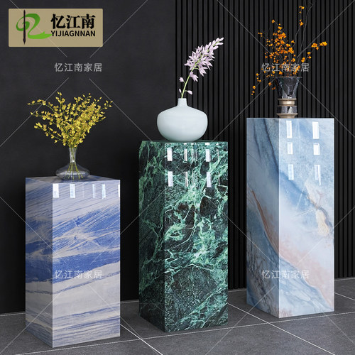 忆江南奢华高档岩板客厅摆件花架