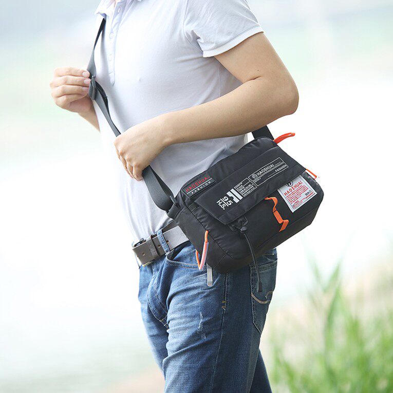 耐磨新款轻便男包横款单肩包背提包防水牛津布斜挎小包休闲潮包包