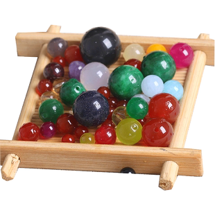 玛瑙水晶等尾货处理手链佛珠金刚星月配饰圆珠隔片隔珠桶珠材料