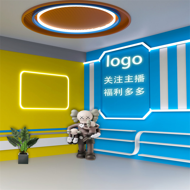 品牌高端背景墙高级感男女服装主播轻奢服装场景布置3d立体背景布