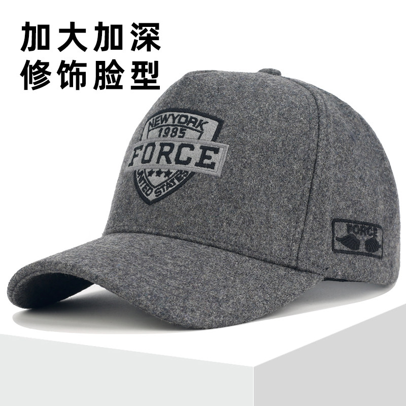 羊毛呢冬季帽子男2025新款棒球帽