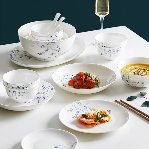 唯润骨瓷餐盘大面碗单品陶瓷盘子