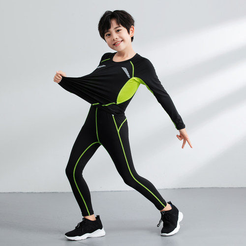 儿童紧身衣训练服跑步打底衫篮球