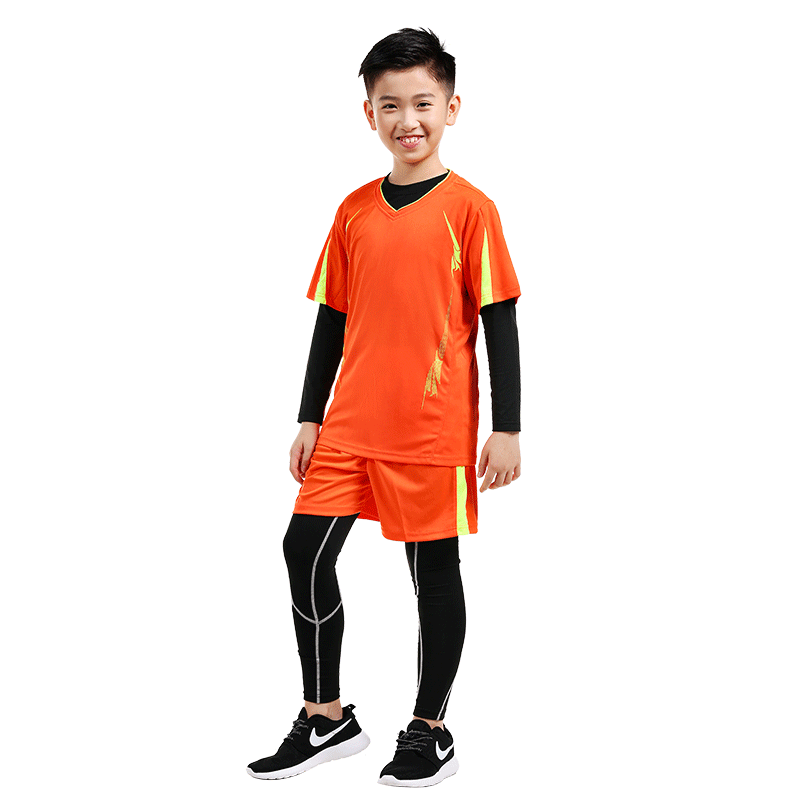 足球运动四件套男童定制健身服