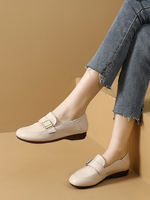 Leather women's leather shoes with soft leather and soft soles, mom style single shoes, and large-sized women's shoes for fat, wide and plump feet, 41-43 thumbnail 7