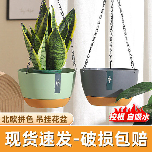 吊篮花盆悬挂式挂墙栏杆吊兰绿萝