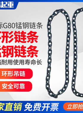 环形吊链国标G80锰钢链条起重链条吊索具链条手拉葫芦链条吊装链