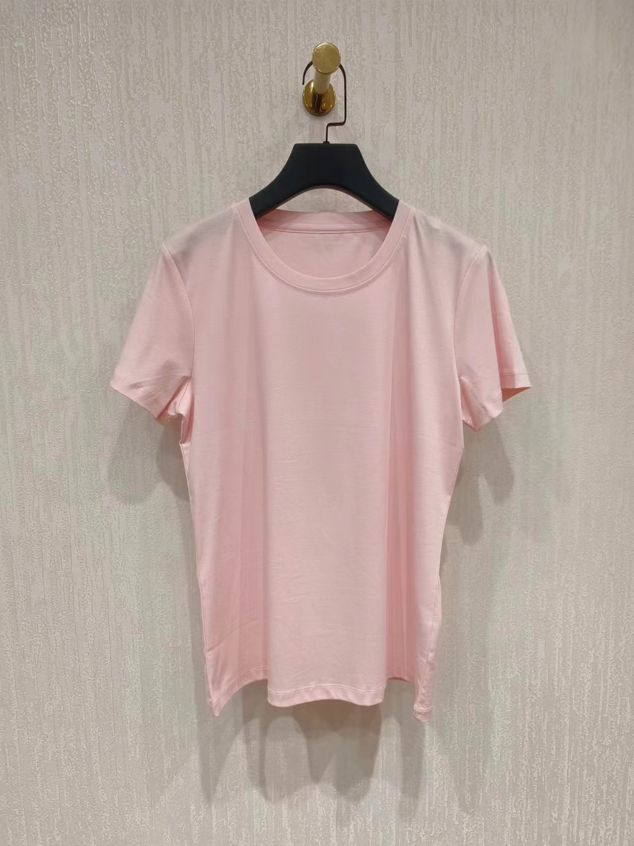 DEESNUO2024女款基础百搭圆领打底短袖T恤夏季弹力亲肤高支纯棉