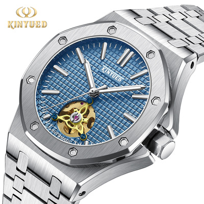 KINYUED 男士机械腕表新款高档男机械表带多功能男表全自动机械表