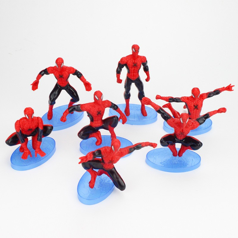 网红蜘蛛侠公仔蛋糕装饰超级英雄复仇者联盟儿童男孩生日烘焙摆件