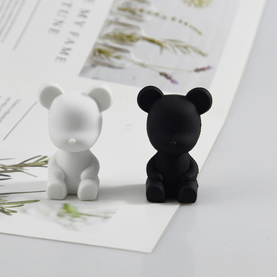 软胶立体告白小熊公仔情人节LOVE黑色暴力熊女神生日蛋糕装饰摆件