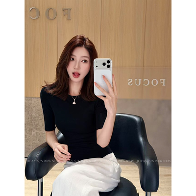 高智小姐姐中袖T 莱赛尔+羊毛 香秀小姐姐中袖T裙 T1025