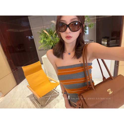 【m iu系抹胸】时髦小姐姐 美丽奴羊毛针织抹胸背心 T1033