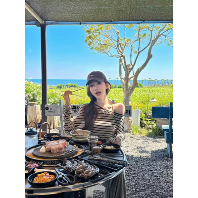条纹打底 时尚修身休闲长袖百搭夏季T1018