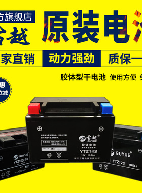 古越摩托车跑车电瓶YTZ10S/12S/14S免维护胶体电池大排量11.2ah等