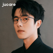 超轻纯钛黑色圆框近视眼镜男款 潮可配有度数大脸眼睛架女素颜镜片