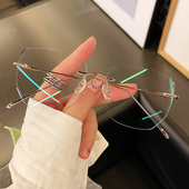 防蓝光抗疲劳 女款 日本进口无框老花眼镜女式 高清老人官方旗舰时尚