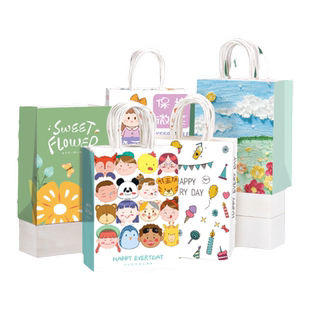 新年礼品袋马年伴手礼袋儿童生日礼物袋小手提袋包装纸袋子定制