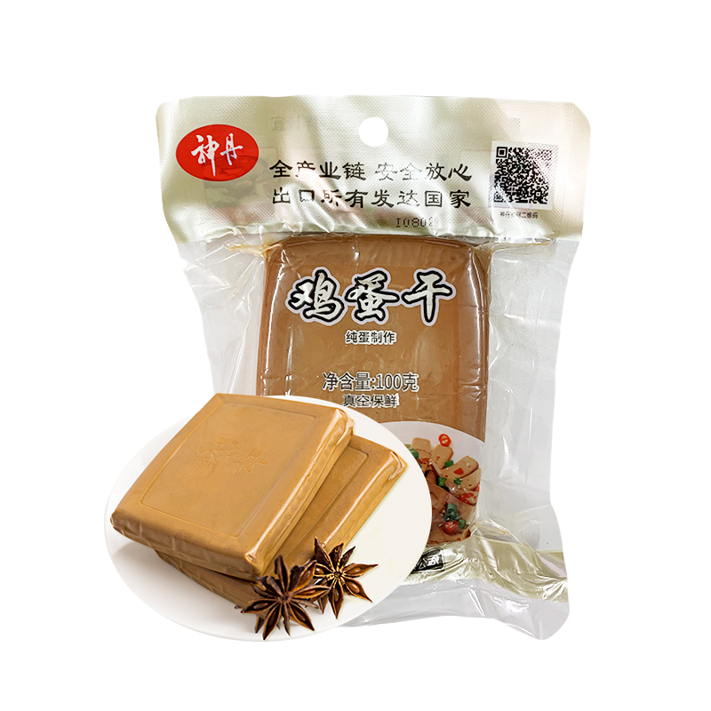 神丹大鸡蛋干凉拌炒菜开袋即食100g*12袋