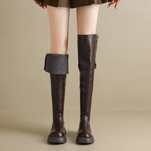 两穿高筒靴子 43厚底高跟过膝长靴女冬季 ladyblack显瘦3340大码