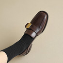 单鞋 ladyblack 大码 女四季 40414243 低跟方头巨软一脚蹬懒人乐福鞋