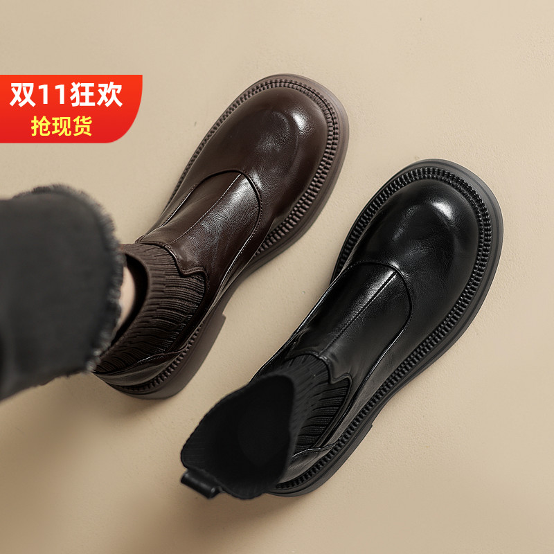 袜子短靴女秋冬大码单靴41-43