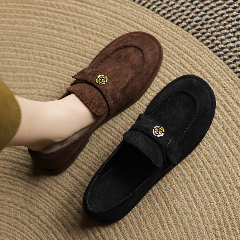 一脚蹬懒人乐福鞋女大码单鞋4143