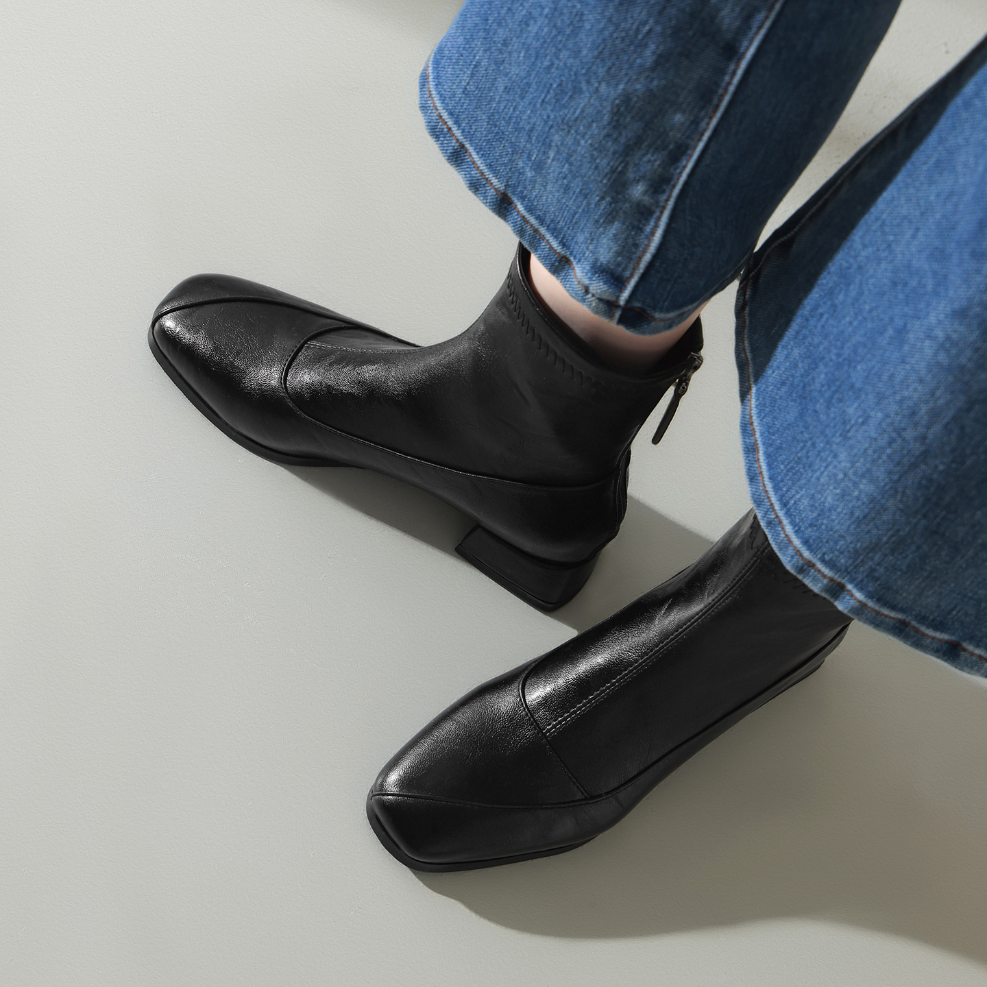 秋冬后拉链短靴3233大小码41-43