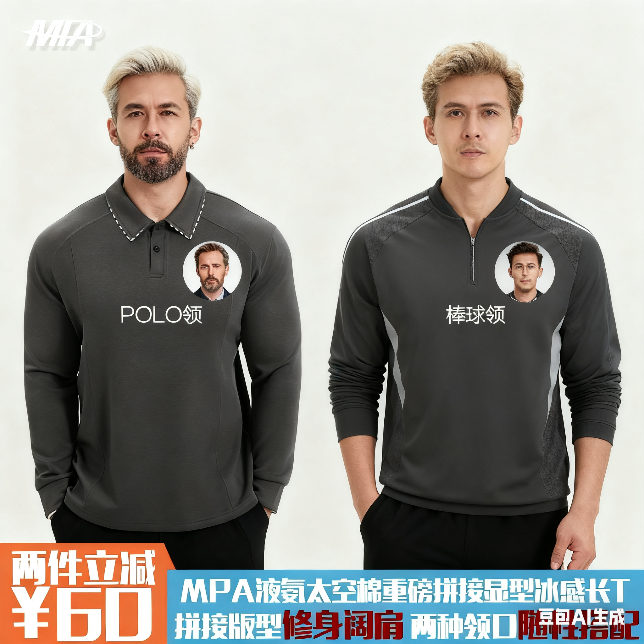 2025秋季新款长袖T恤男士运动