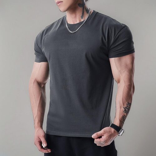 短袖健身短袖棉透气宽松男