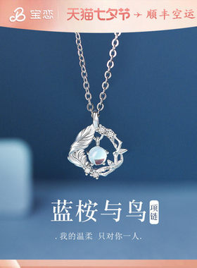 蓝桉与鸟S足银项链女生20