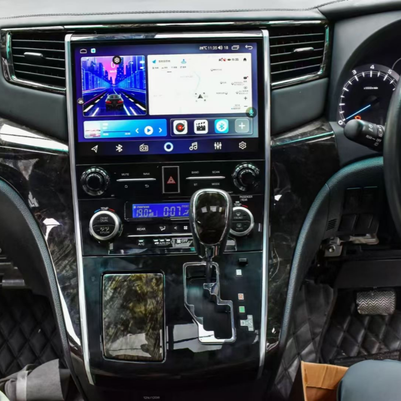 适用于海外丰田20系埃尔法威尔法安卓大屏车载导航中控Carplay