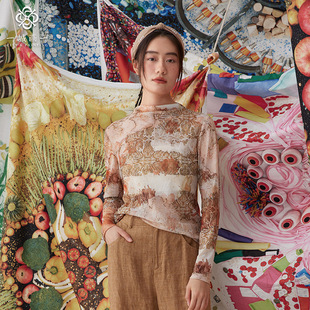 一城画一早秋上新上衣超火小众不撞款上衣休闲别致设计感打底衫