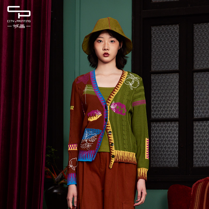 文艺显瘦修身短款毛衫外套