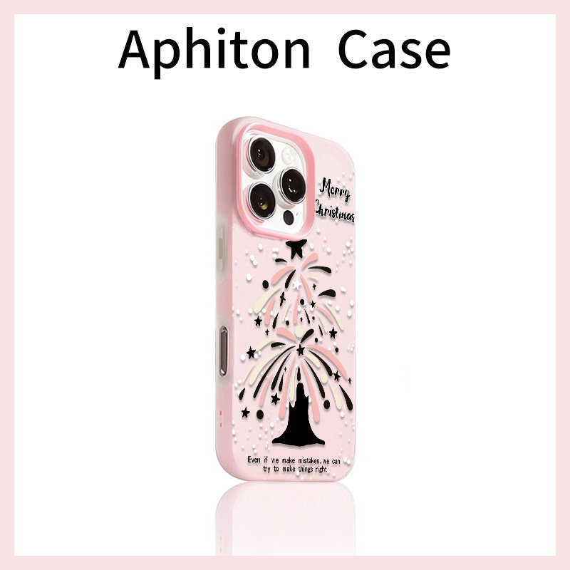 烟花圣诞树果冻二合一适用苹果17promax手机壳16plus磨砂肤感iPhone17pro全包防摔16/15/14/13/12小众AIR新款