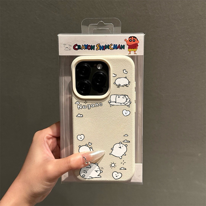 摆烂自嘲熊适用苹果17promax荔枝纹手机壳iPhone16/15pro新款16plus全包13pro磨砂12pro防摔软壳潮AIR女款套