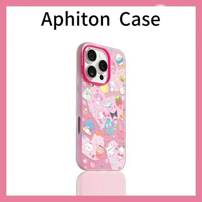 日韩爱心三丽鸥果冻二合一适用苹果17promax手机壳16plus磨砂肤感iPhone17pro全包防摔16/15/14/13/12女款AIR